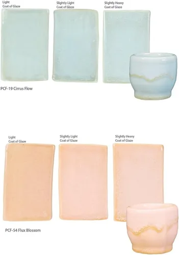Vista 5 de AMACO Potter's Choice Flux High Fire Glazes - Esmalte de 6 pintas, paquete de clase #1, 6 colores surtidos, cono de fuego medio alto en capas 5-6
