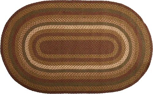 Vista 3 de VHC Brands Tea Cabin - Alfombra rústica ovalada de yute verde, antideslizante, 36 x 60 pulgadas