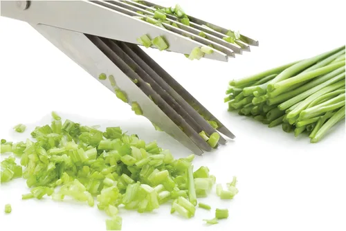 Vista 2 de Cutlery-Pro Tijeras de hierbas de 5 cuchillas y tijeras de cocina, cuchillas de acero inoxidable