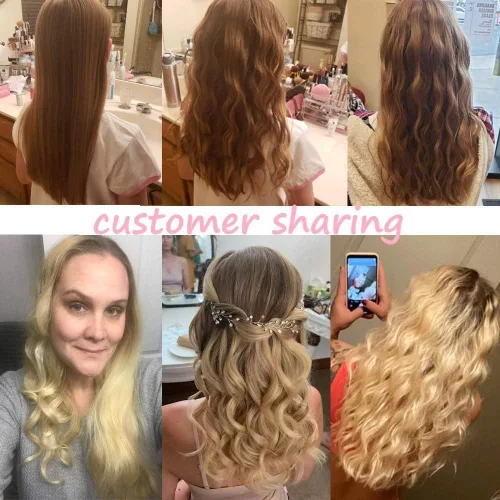 Vista 9 de Varita rizadora de 3 barriles de doble voltaje para rizar el cabello, rizadora de triple barril, 0.984 in, turmalina de cerámica