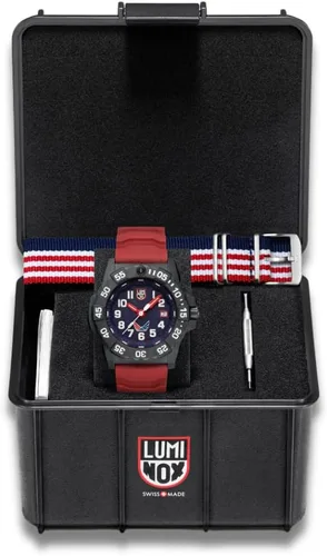 Vista 3 de Luminox Navy Seal 1.772 in Reloj de buceo rojo y azul Set XS.3501.LM.VO.Set, Multi, Reloj de buceo