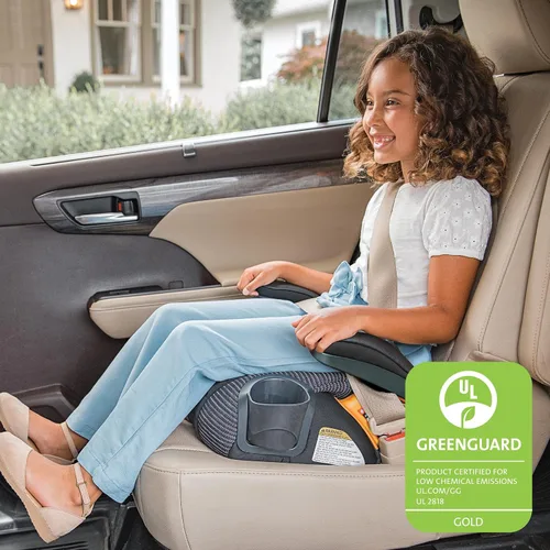 Vista 6 de Chicco GoFit ClearTex Plus Asiento elevador sin espalda, accesorio de ErgoBoost - Acolchado de espuma ultra cómodo, asa de transporte integrada
