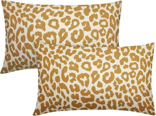 Vista 60 de Juego de 2 fundas de almohada con estampado de leopardo negro de 16 x 16 pulgadas, diseño de animal de guepardo, chinoiserie, fundas de almohada