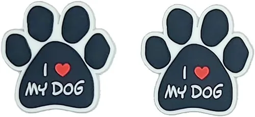 Vista 3 de Love My Bulldog - Juego de 4 pinzas para zapatos para zuecos, zapatos, sandalias, lentes y más, juego de 4 Yazzle Dazzle Churchill Mastín