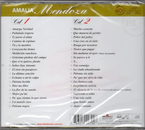 Vista 2 de Amalia Mendoza 100 años de música RCA-90079