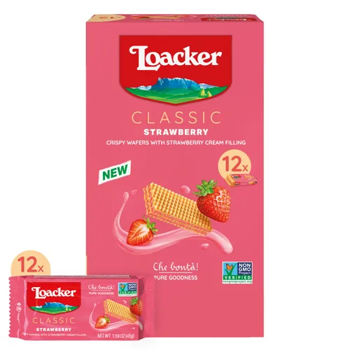 Vista 12 de Loacker - Galletas clásicas de oblea de crema de chocolate, paquete de 12, sin OMG