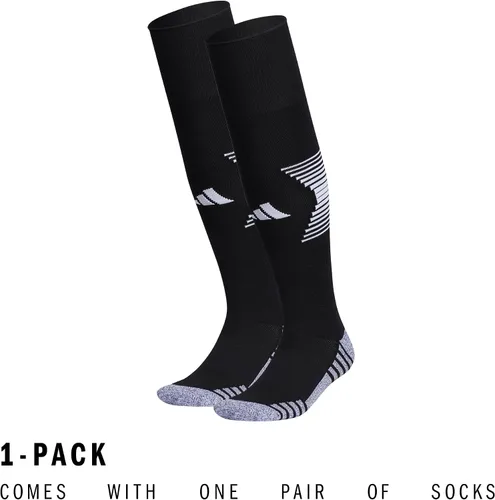 Vista 5 de adidas Team Speed 3 - Calcetines de fútbol (1 par), NegroBlanco2