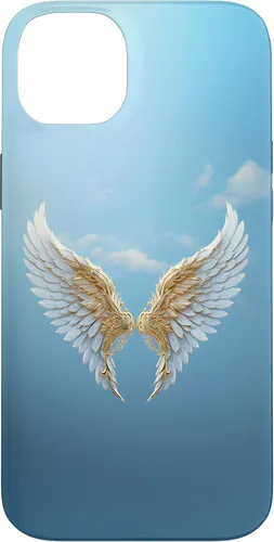 Vista 14 de Funda para iPhone 13 Heavenly Golden Angel Wings