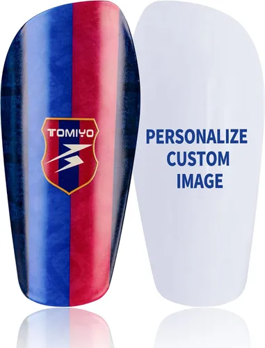 Vista 2 de TOMIYO Espinilleras de fútbol personalizadas para niños, espinilleras personalizadas. Espinilleras de fútbol para niños y adultos. Regalo