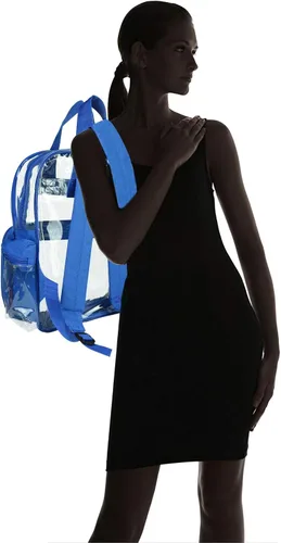 Vista 14 de DALIX Bolsas de mochila transparentes de plástico liso dorado