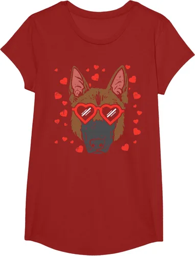 Vista 88 de Camiseta de regalo para perro con cara de pastor alemán, Negro, S