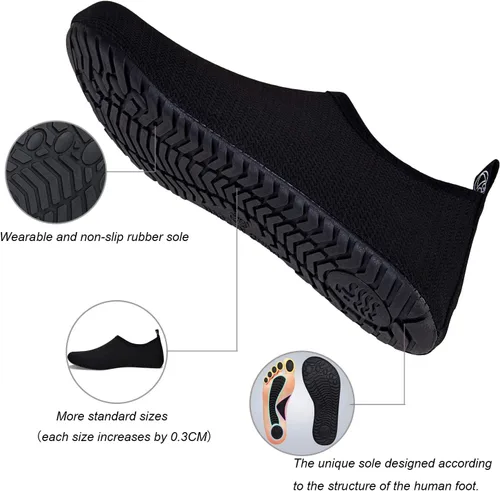 Vista 5 de WateLves - Zapatos de agua para hombres y mujeres, calcetines de secado rápido, usarlos es como estar descalzo, para playa, natación, surf, yoga