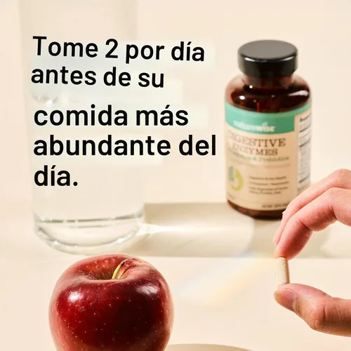 Vista 9 de NatureWise Enzimas Digestivas – Enzimas Múltiples con Probióticos + Prebióticos – Comodidad Después de la Comida y Apoyo de la Hinchazón + Ayuda a