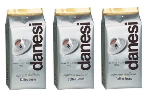 Vista 13 de Danesi Caffe - Granos de café enteros italianos, granos de café expreso y grano entero de tostado medio, perfectos para máquinas de espresso, prensa
