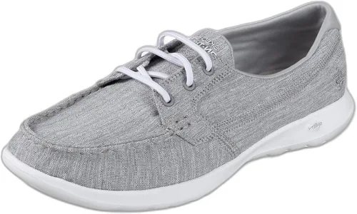 Vista 8 de Skechers Zapatos planos GO Walk Lite Isla para mujer Negro/Blanco