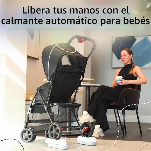 Vista 7 de Accesorio automático para cochecito – Chupete infantil para bebés de 0 a 12 meses – Recargable, control remoto, dos modos relajantes – Solo