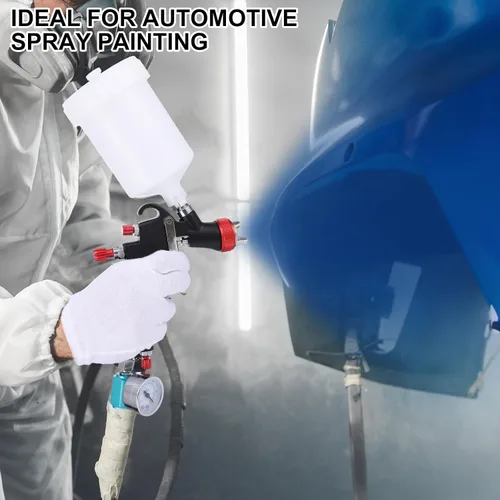 Vista 6 de R500 LVLP - Pistola de pulverización de aire premium, pistola de pintura automotriz con boquillas de 1.3/1.5/1.7/0.079 in y 18 piezas de accesorios