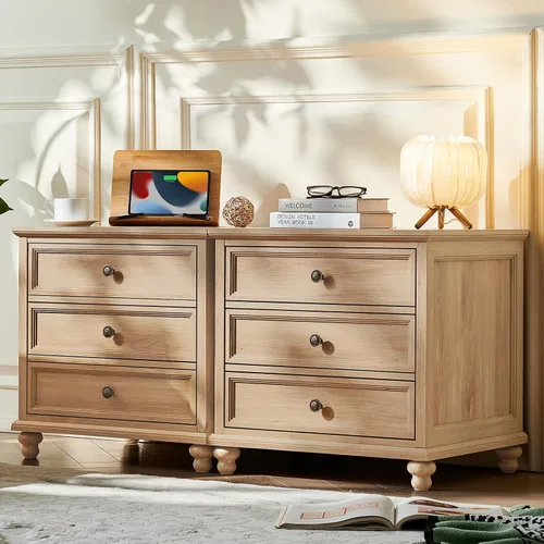 Vista 41 de Joaxswe Cómoda rústica de 4 cajones para dormitorio, cómoda rústica de 37 pulgadas de alto con 4 pies de madera maciza, organizador de armario