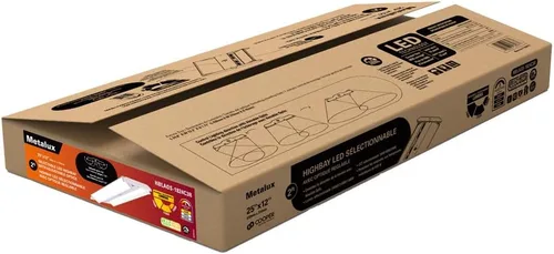 Vista 6 de Metalux HBLAO HBLAO - Luz LED de 2 pies de altura para tienda, equivalente a 400 W, 24,000 lúmenes, óptica ajustable, CCT seleccionable