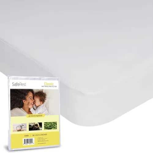 Vista 11 de SafeRest Protector de colchón impermeable tamaño individual – Funda de cama suave, transpirable y ajustada con bolsillos elásticos de 18" – Funda