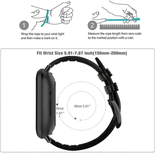 Vista 5 de Abanen Correa de reloj para Fitbit Versa 4/Sense 2, correa híbrida de silicona de cuero genuino con cierre de acero inoxidable para Fitbit Sense 2