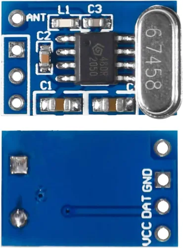 Vista 2 de 5 sistemas 433MHZ transmisor inalámbrico y receptor módulo de placa SYN115 SYN480R preguntar/OOK chip PCB