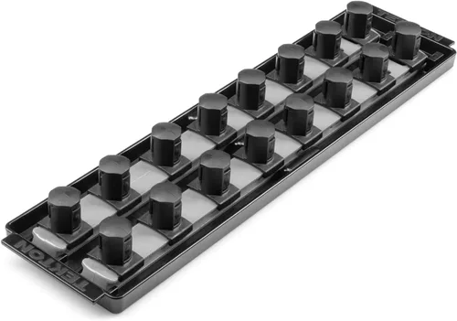 Vista 10 de TEKTON Carraca de 3/4 pulgadas x riel para dados de 8 pulgadas, 5 clips (rojo) OSR31105 Fabricado en Estados Unidos Negro