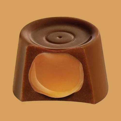 Vista 4 de Caramelo de chocolate con caramelo, 1.5 libras envuelto individualmente a granel, para fiestas, eventos y regalos, rica indulgencia de caramelo