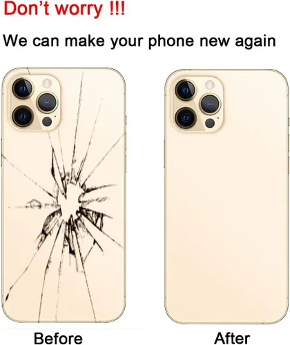 Vista 5 de Reemplazo de cristal trasero OEM para iPhone 12 Pro 6.1 pulgadas con kit de herramientas de reparación (dorado)
