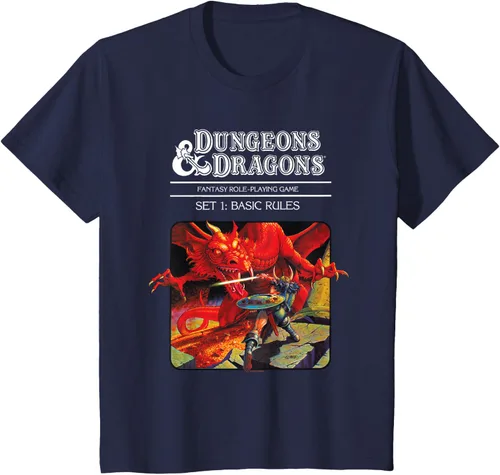 Vista 34 de Dungeons & Dragons Vintage Basic Rules Cover T-Shirt Small Negro