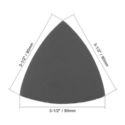 Vista 2 de TA-VIGOR 8 almohadillas de lijado triangulares de grano 800, almohadillas de lijado de carburo de silicona con gancho y bucle para multiherramienta