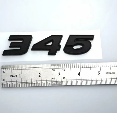 Vista 5 de 2X Emblema de Coche 345 Calcomanía de Insignia de Letra 3D Repuesto para 345 Negro Mate Completo
