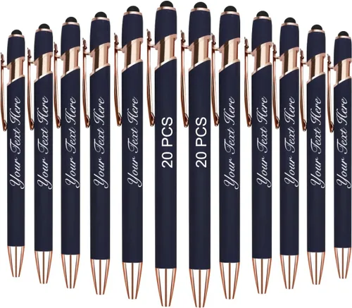 Vista 31 de 10 bolígrafos personalizados con nombre y texto para mujeres y hombres, bolígrafos personalizados con grabado gratis, regalos para negocios