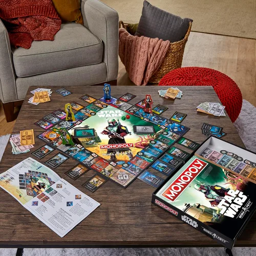 Vista 8 de Hasbro Gaming Monopoly: Star Wars Boba Fett Edition - Juego de mesa para niños a partir de 8 años, inspirado en las películas de Star Wars