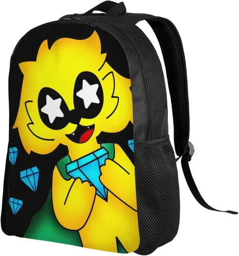 Vista 2 de Bolsa de lona casual multifuncional duradera al aire libre Mochila de dibujos animados Mochila Daypack Bookbag