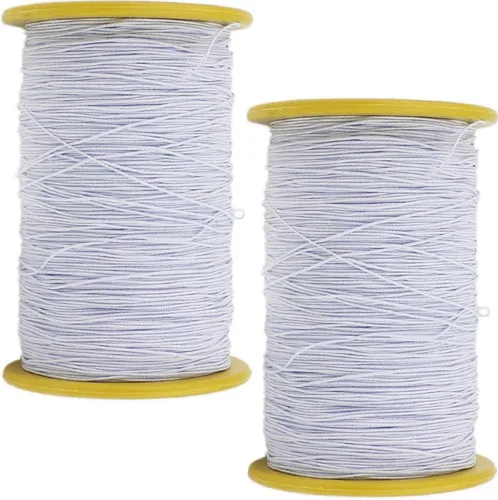 Vista 5 de TIHOOD 2PCS 0.020 in Grosor 547 Yard Hilo Elástico Negro