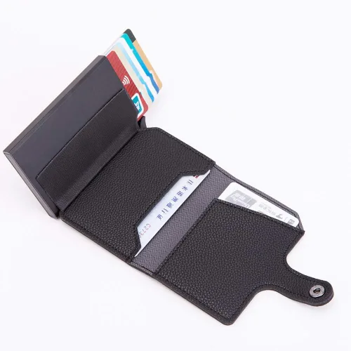 Vista 11 de Tarjetero de crédito Slim Wallet Front Pocket Protector Pop Up Design Aluminio hasta 7