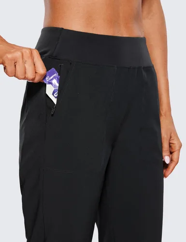 Vista 4 de CRZ YOGA Pantalones deportivos para mujer con bolsillos, ligeros, para entrenamiento, viajes, uso casual, golf, senderismo, secado rápido