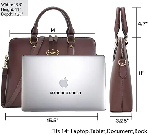 Vista 3 de Dasein Bolsos de mano de dos tonos para mujer, bolso de trabajo de hombro