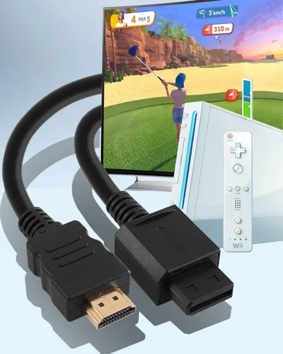 Vista 7 de Herfair Cable adaptador Wii a HDMI 1080P720P Wii HDMI calidad de imagen mejorador de resolución Wii 2 convertidor HDMI compatible con todos