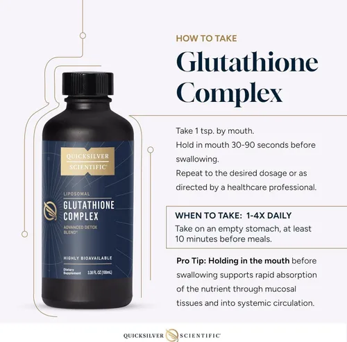 Vista 6 de Quicksilver Scientific Complejo de glutatión – Suplemento antioxidante de absorción superior con glutatión líquido y cardo mariano – Complejo