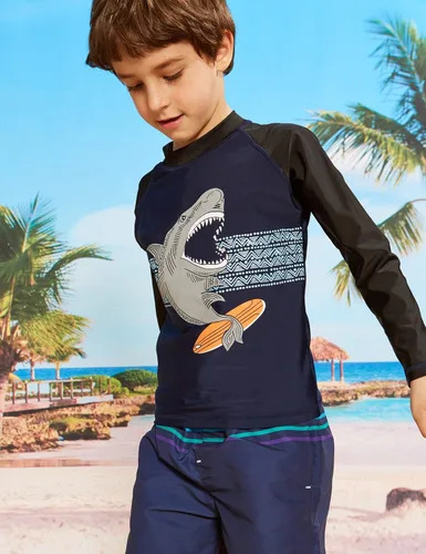 Vista 4 de PHIBEE Camiseta de protección solar UPF 50+ de manga larga para niños