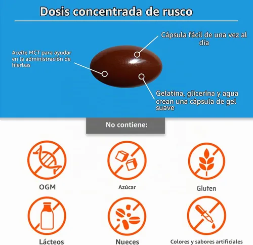 Vista 7 de Sanhelios Circu Caps Extracto de escoba de carnicero, circulación