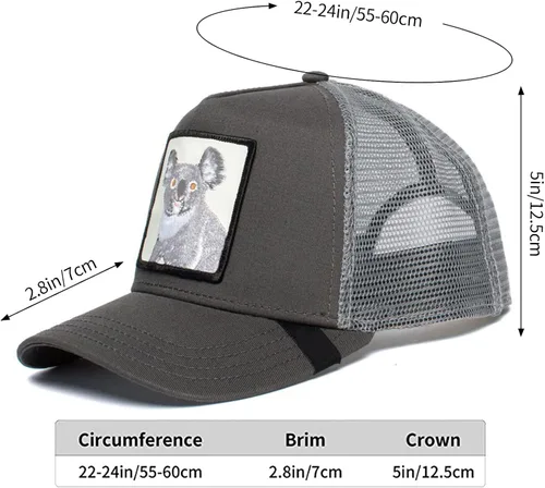 Vista 5 de Gorra de béisbol unisex de malla con parche cuadrado para mujer y hombre