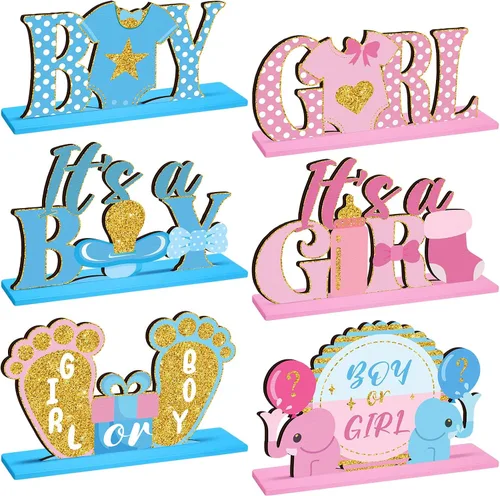 Vista 8 de 6 piezas de centros de mesa de madera con arco iris boho, decoración de mesa de arco iris boho, decoración de baby shower de sol para niños y niñas