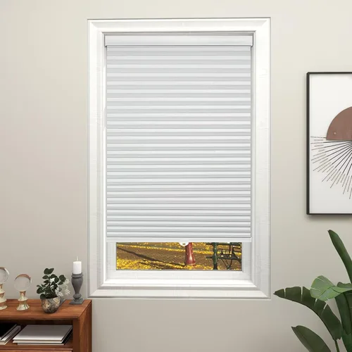 Vista 9 de Changshade Persianas celulares para puerta, persianas opacas sin cordón, con forma de acordeón de abeja, oscurecimiento de la habitación, celda