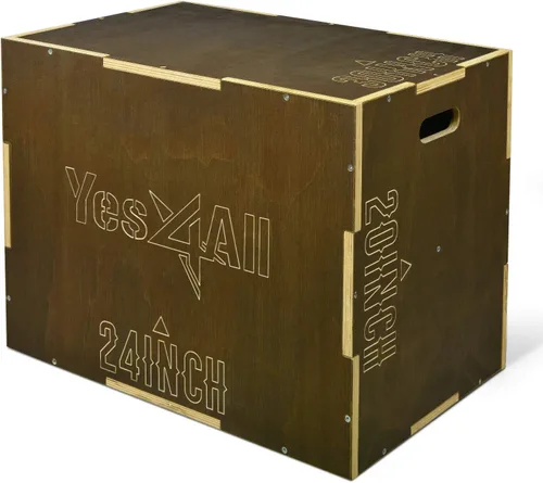 Vista 15 de Yes4All Plyo Box, 3-in-1 Wooden Box Jump for Home Gym, Lunges, Squats, Dips