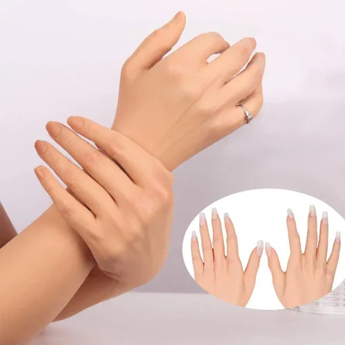 Vista 2 de U-CHARMMORE Maniquí de mano de silicona artificial para mujer, 1 par para cosplay