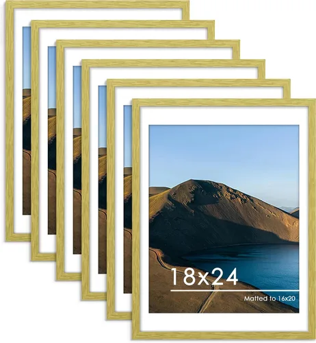Vista 45 de PEALSN - Juego de 6 portarretratos de 5 x 7 pulgadas para fotos de 4 x 6 pulgadas con paspartú/5 x 7 pulgadas sin paspartú, para montaje en Negro