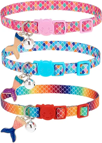 Vista 22 de PUPTECK Airtag - Collar de gato ajustable con campanas, collar de gatito ajustable para niñas y niños pequeños, cachorro, conejito, bonito accesorio